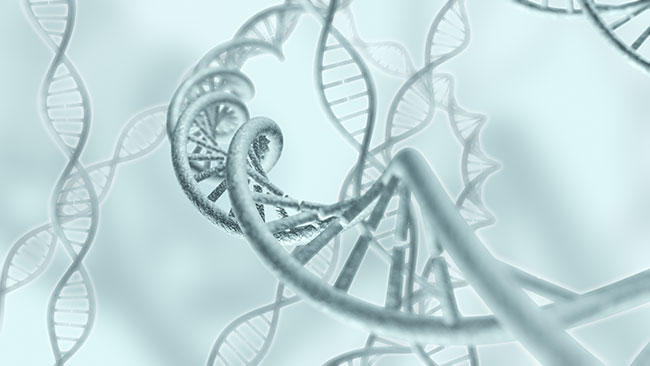 Hazy Green DNA Strands