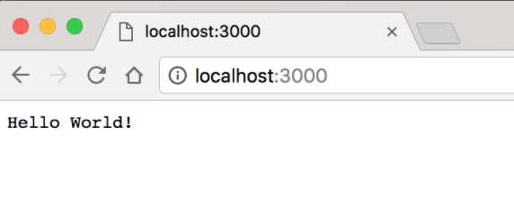 zrzut ekranu przedstawiający localhost „hello world”